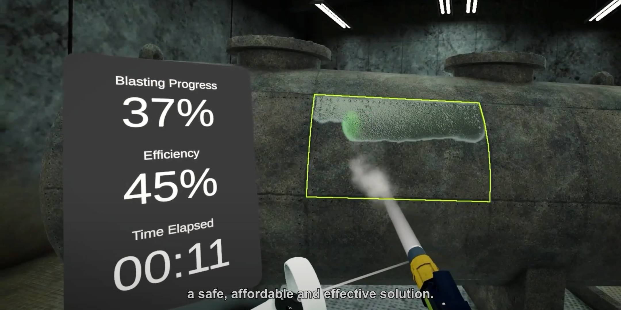 Screenshot VR Sandblasting
