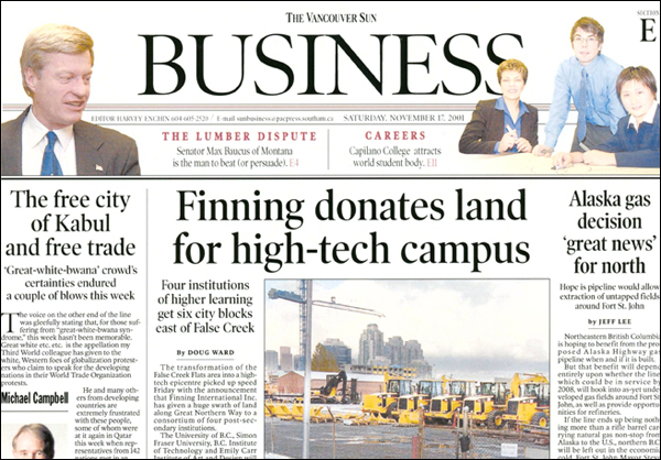 Finning International Inc. donates land for CDM campus