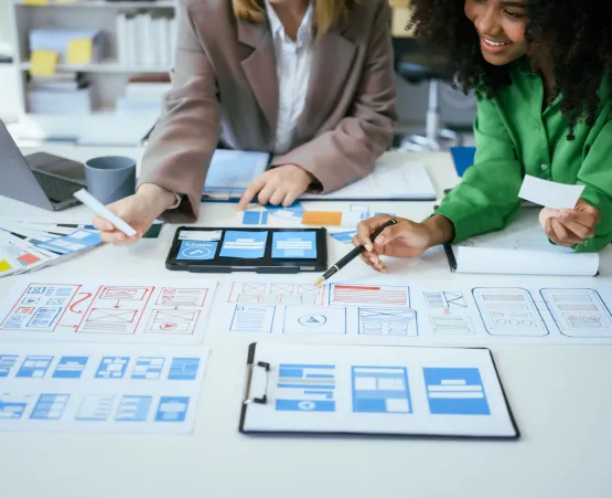 Designer working on UX